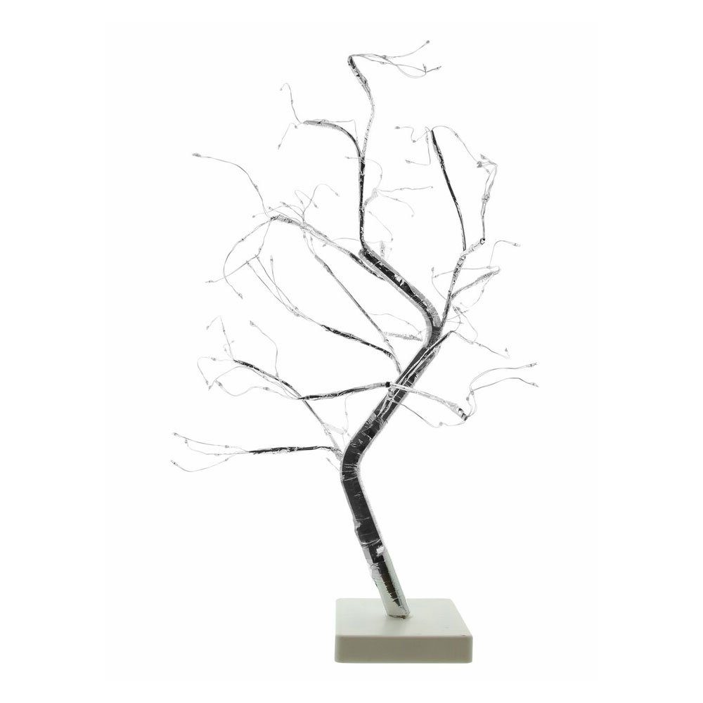 Home-trends24.de LED Baum LED Baum Silber Deko Weihnachten Tannenbaum mit Timer Funktion, LED fest integriert