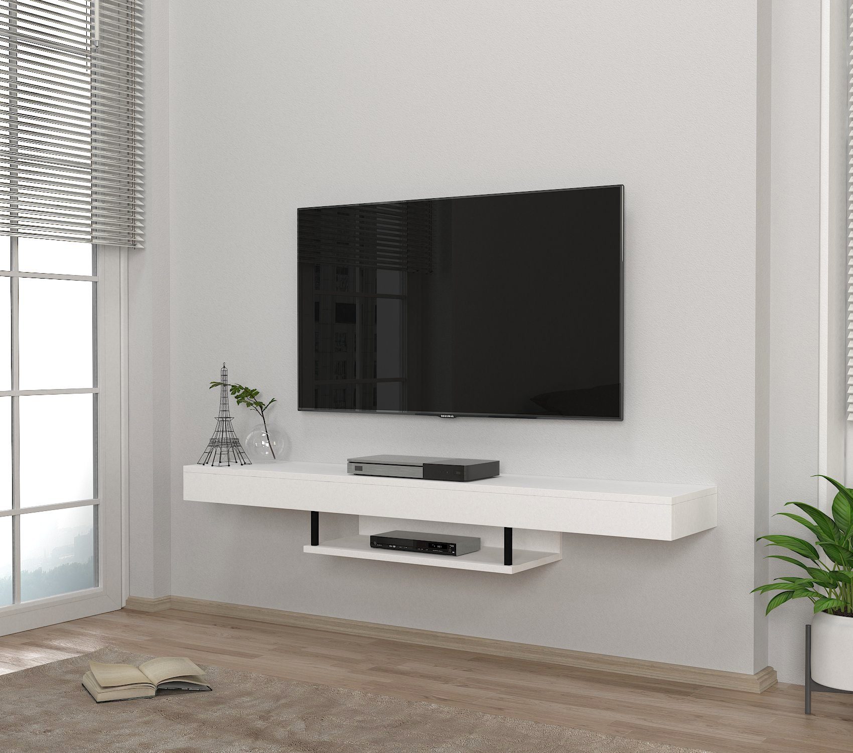 moebel17 Lowboard TV Lowboard Hängend Alberes Weiß (Einzelmöbel, 1 St., Hän günstig online kaufen