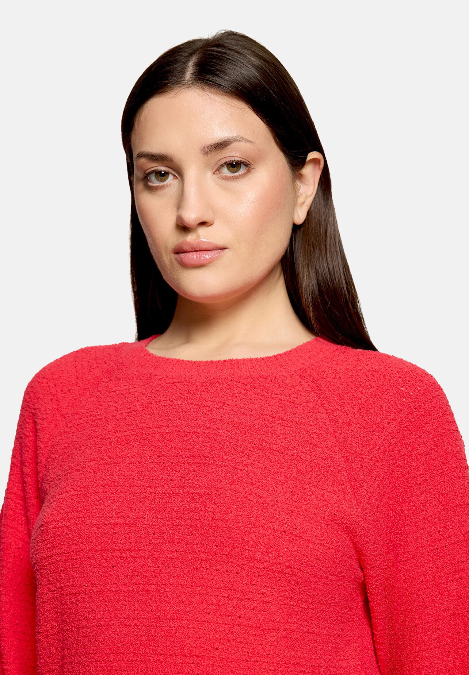 Cartoon Strickpullover Damen mit Rundhalsausschnitt (1-tlg)