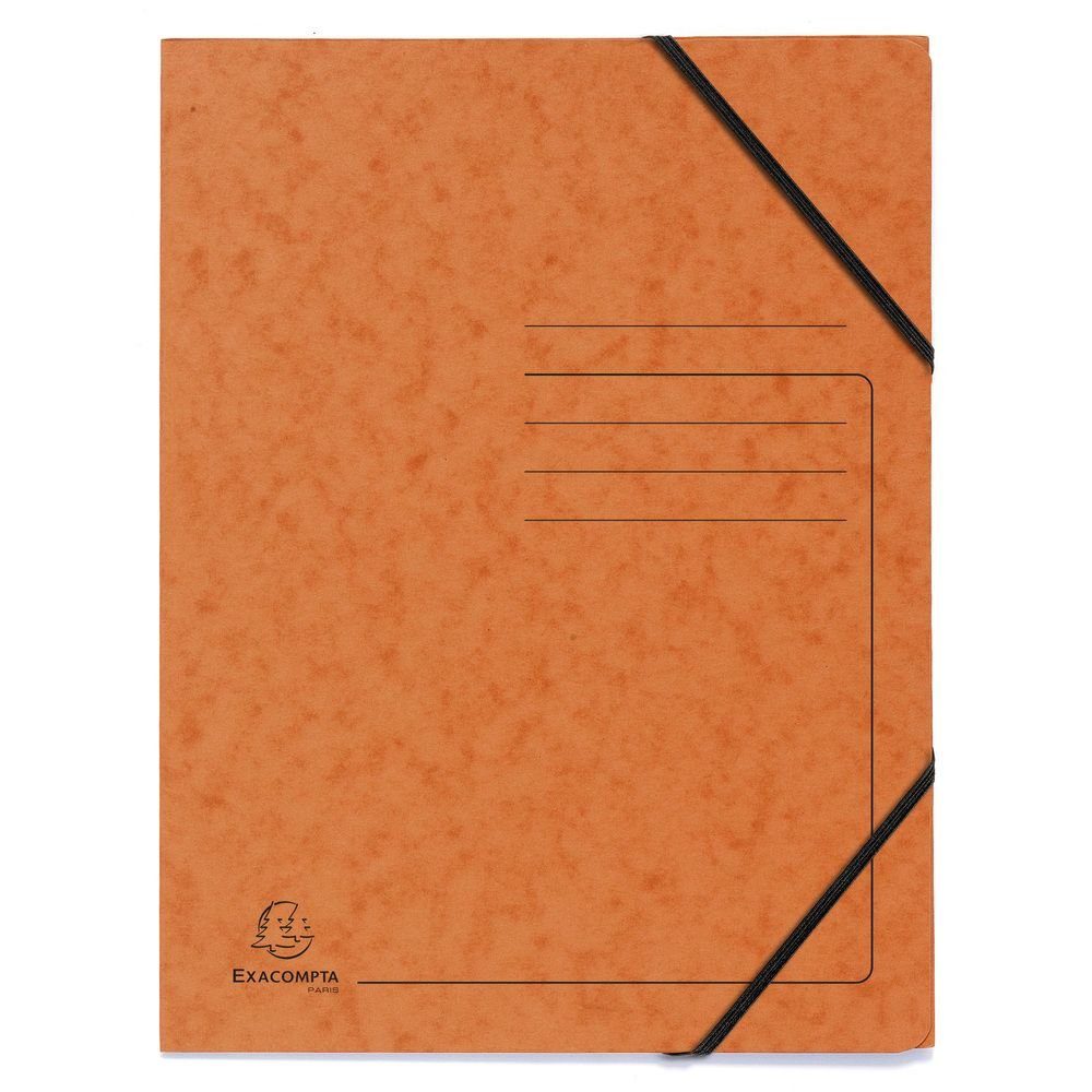 EXACOMPTA Schreibmappe Sammelmappe - A4, 355 g/qm, Gummizug, orange