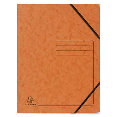 EXACOMPTA Organisationsmappe Sammelmappe - A4, 355 g/qm, Gummizug, orange