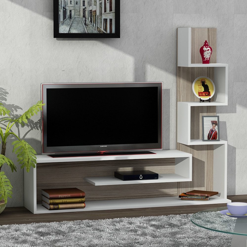moebel17 Vitrine Wohnwand Metehan Weiß Cordoba günstig online kaufen