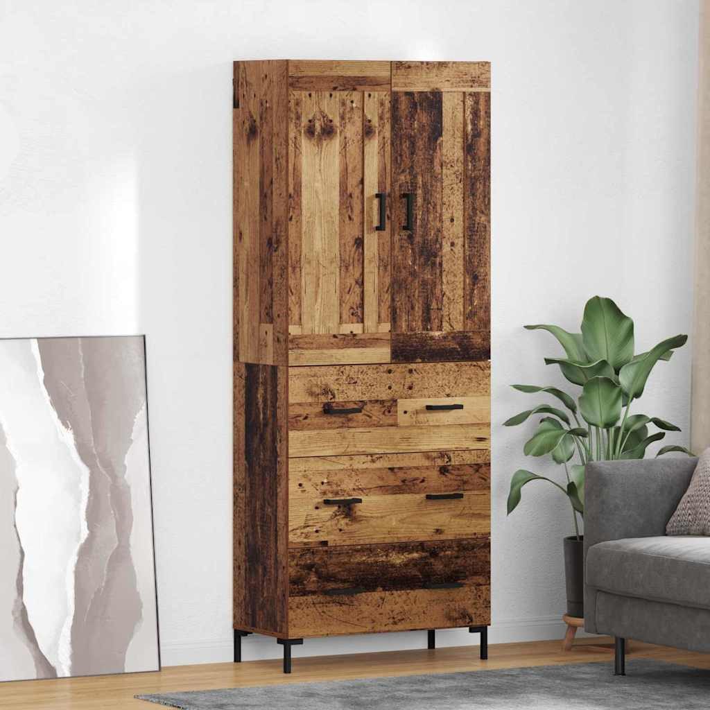 vidaXL Highboard Highboard 2 Stk. Altholz 69,5 x 34 x 180 cm Holzwerkstoff (2 St)