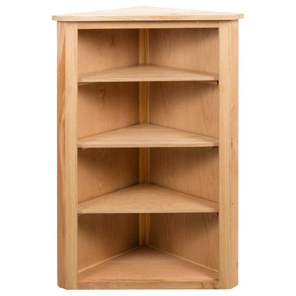 x 59 cm 36 (1-St) Eckregal Massivholz Fächerschrank 100 x Braun Eiche vidaXL