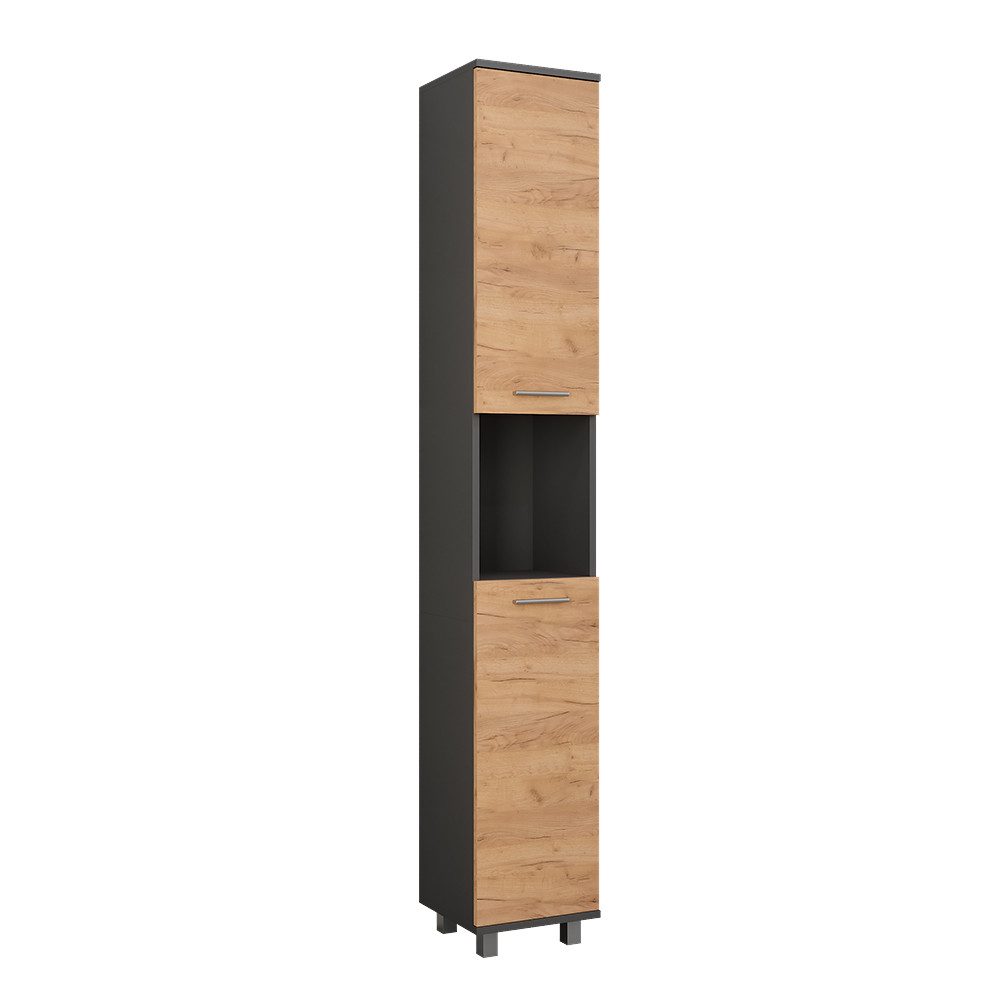 Vicco Hochschrank Ilias, Anthrazit/Goldkraft Eiche, 30.2 günstig online kaufen
