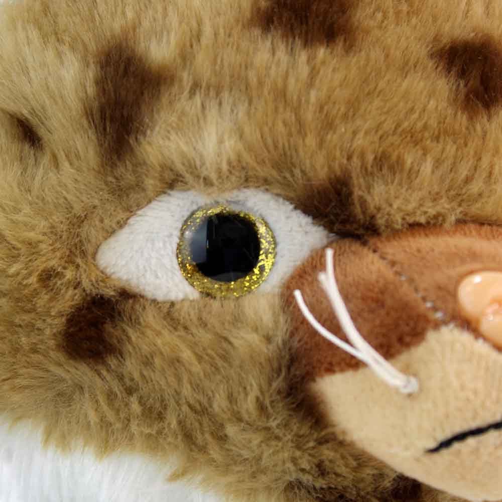 BEMIRO Kuscheltier Luchs Kuscheltier mit Glitzeraugen - ca. 23 cm (1-St)