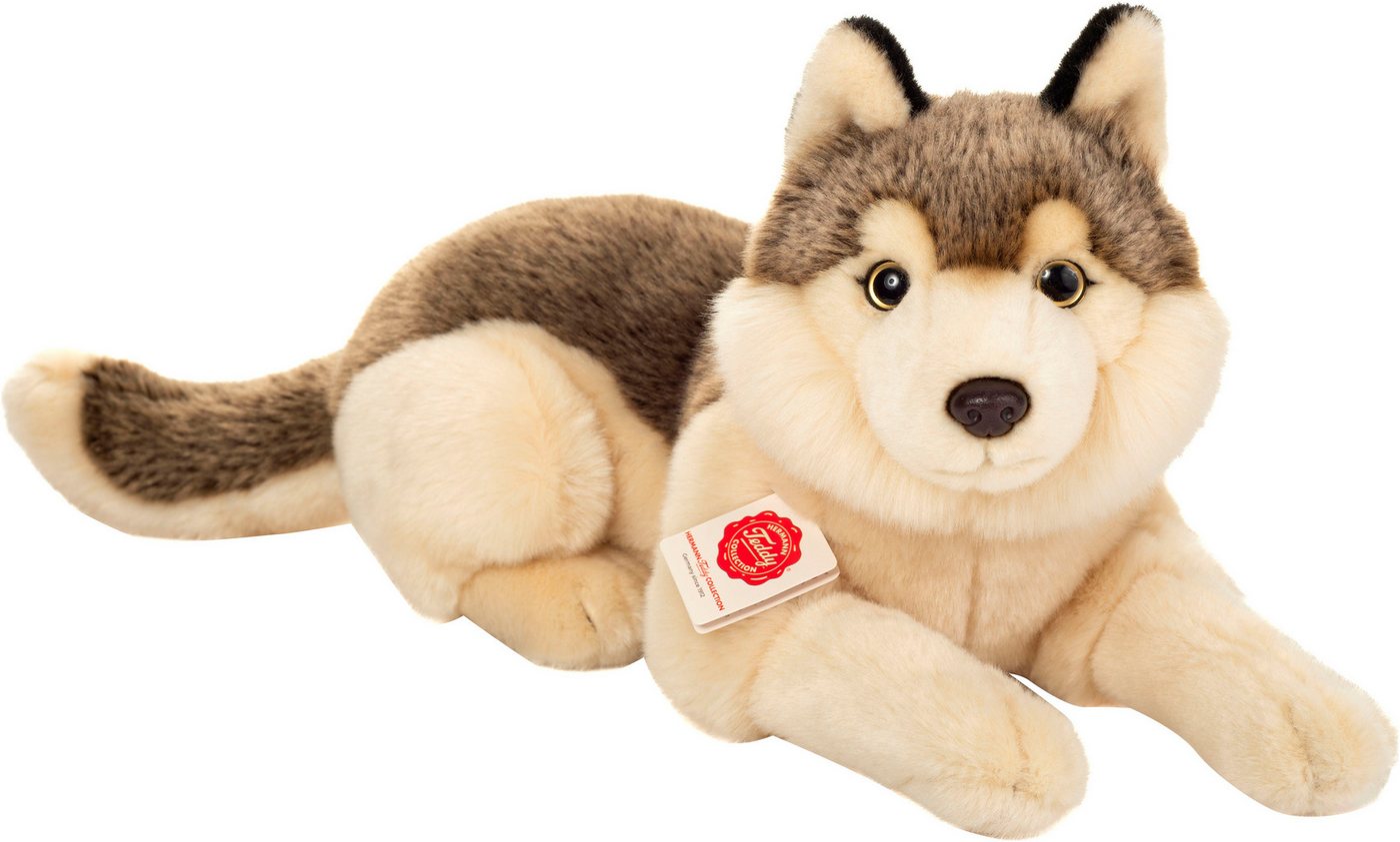 Teddy Hermann® Kuscheltier Wolf liegend, 40 cm, zum Teil aus recyceltem Material