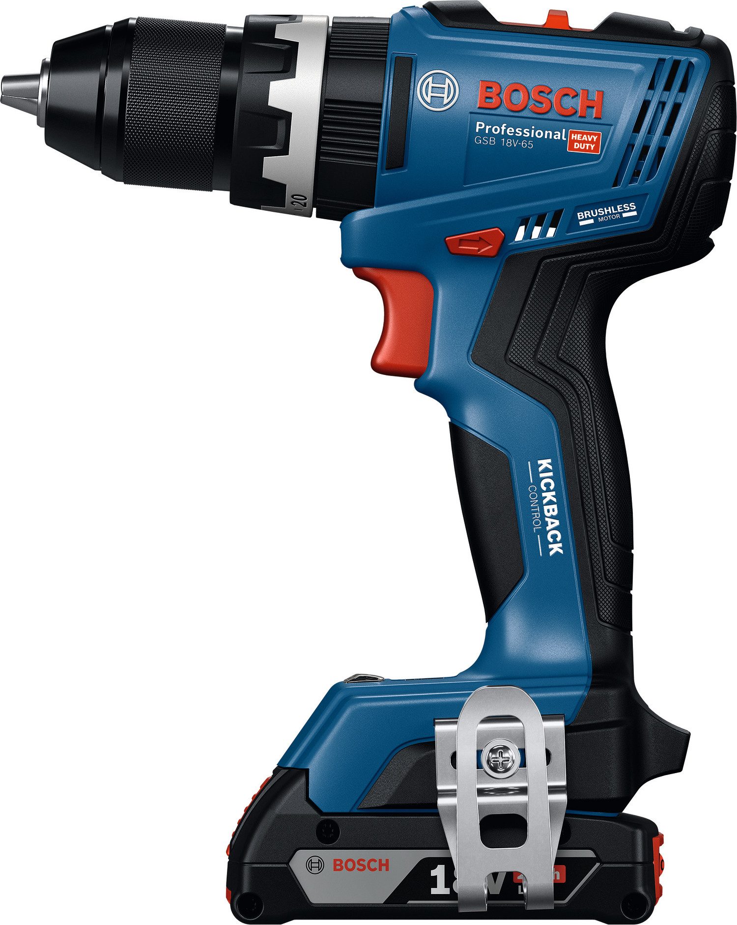 Bosch Professional Akku-Schlagbohrschrauber »GSB 18V-65«, Inkl. 2x Akku ProCORE 18V 4,0Ah, in L-BOXX 136 – Bild 4 von 5