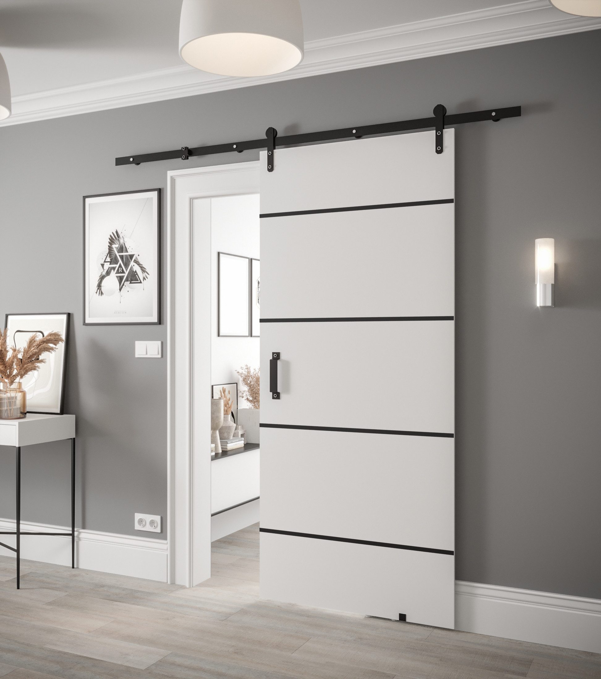 ABIKS MÖBEL Schiebetür Innenschiebetür Schiebetür Schiebetürsystem günstig online kaufen