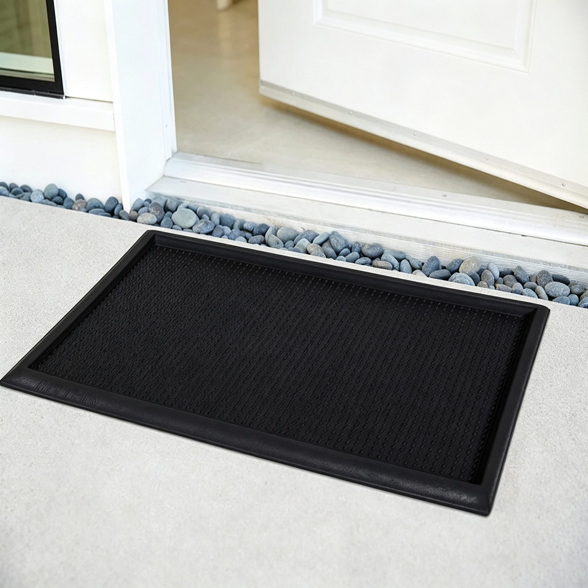 wohnTRAUM24 Fußmatte Fußmatte außen rutschfest 45 x 70 cm – Schmutzfangmatte für Haustür, Schmutzfangmatte für Haustür,Flur,Balkon&Terrasse für Innen und Außen