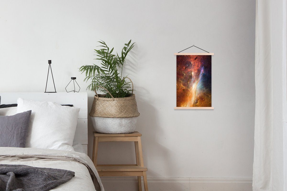Posterleiste, Textilposter Sterne, - für Wohnzimmer, (1 Magnetisch Bilderleiste, St), Poster - Raum MuchoWow Licht