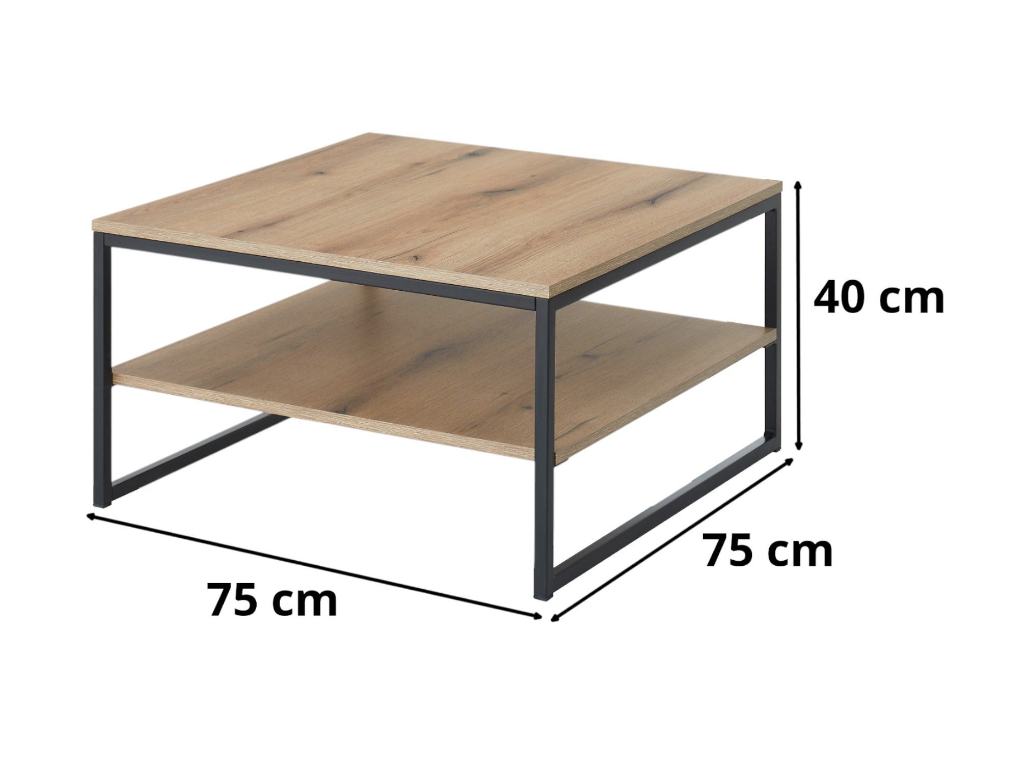 moebel-dich-auf Couchtisch KUBUS (in Evoke Eiche Dekor, quadratisch, Metall günstig online kaufen