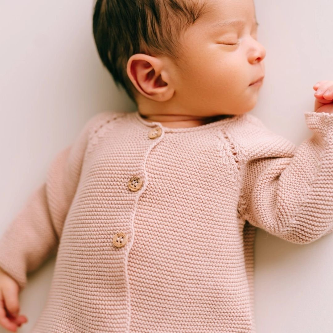Jacke für 0-3 Neugeborenen-Geschenkset & Strickset Hose Kombinationsset rosa suebidou Monate Geburt zur