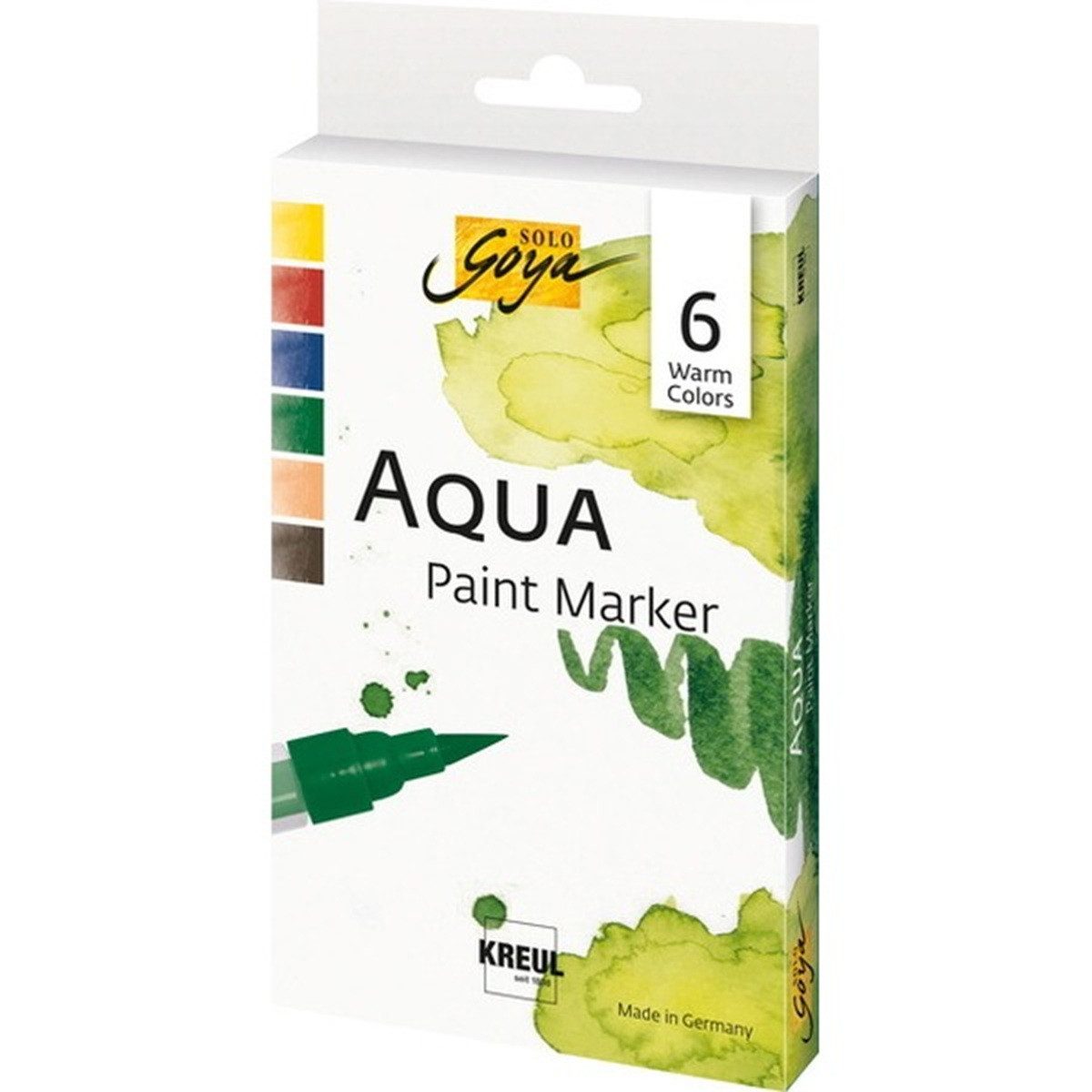 C. KREUL Aquarellstifte SOLO GOYA Aqua Paint Marker Warm Colors 6er Set