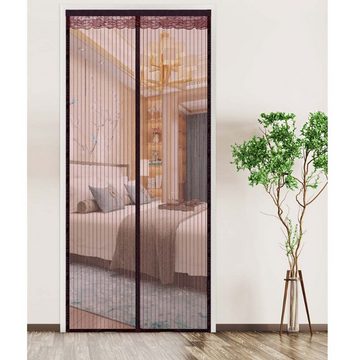 Türvorhang Vollständig mit Klettverschluss gestreifter Türvorhang, FIDDY, (1 St), einfacher selbstklebender Türvorhang ohne Stanzen
