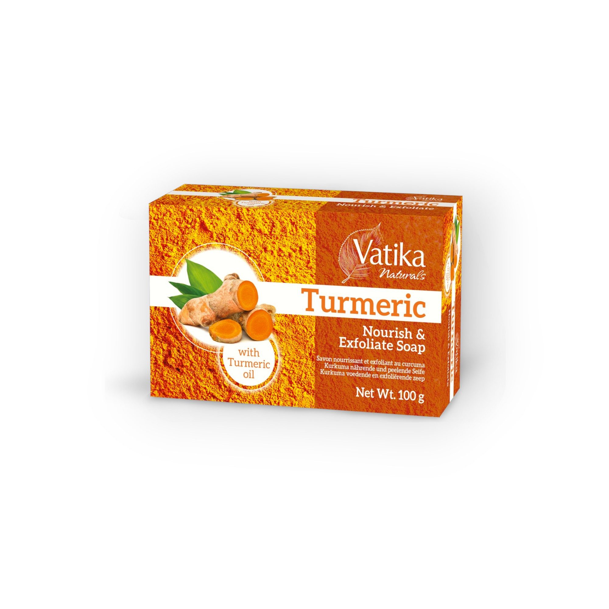 Vatika Feste Duschseife Dabur Vatika Naturals Turmeric Soap 100gr., 1-tlg., Mit Kurkuma, für die tägliche Reinigung, angenehmer Duft, 100 g