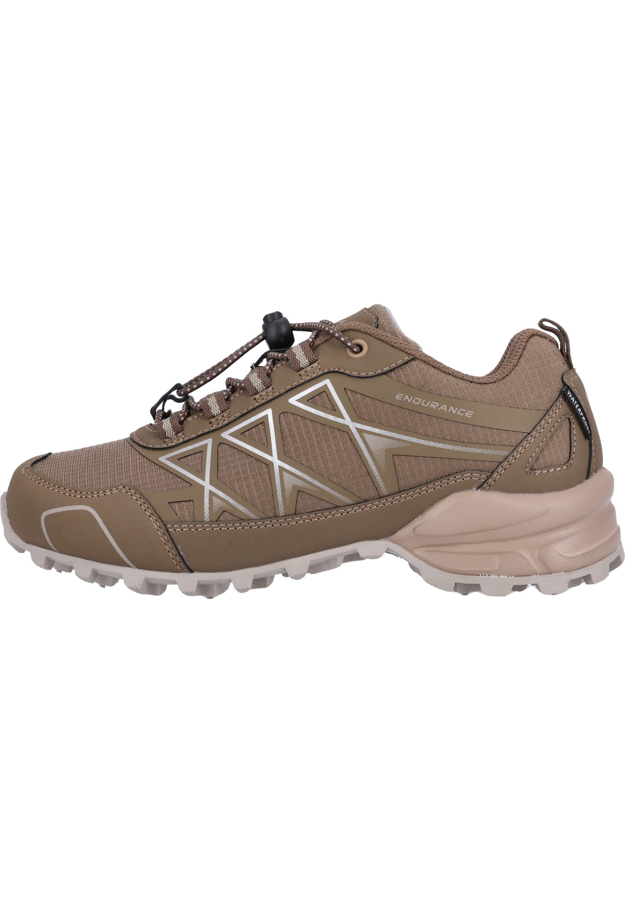 ENDURANCE Treck Trail Walkingschuh mit Funktionsmembran hellbraun wasserdichter