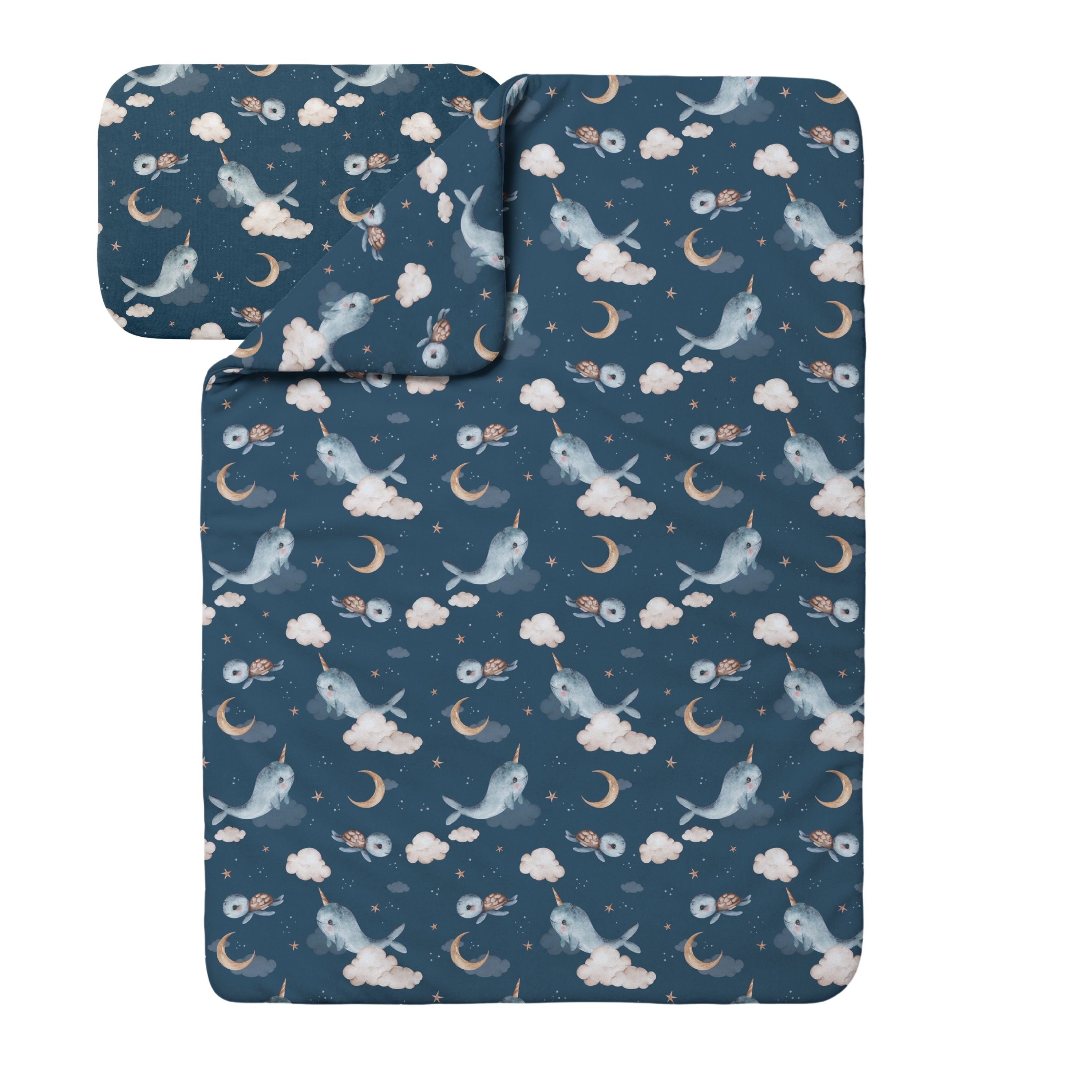 Waldin Babybettwäsche Baby Decke und Kissen Set ohne Bezug, Hypoallergen, 100% Bambus, 2 teilig, Hypoallergen