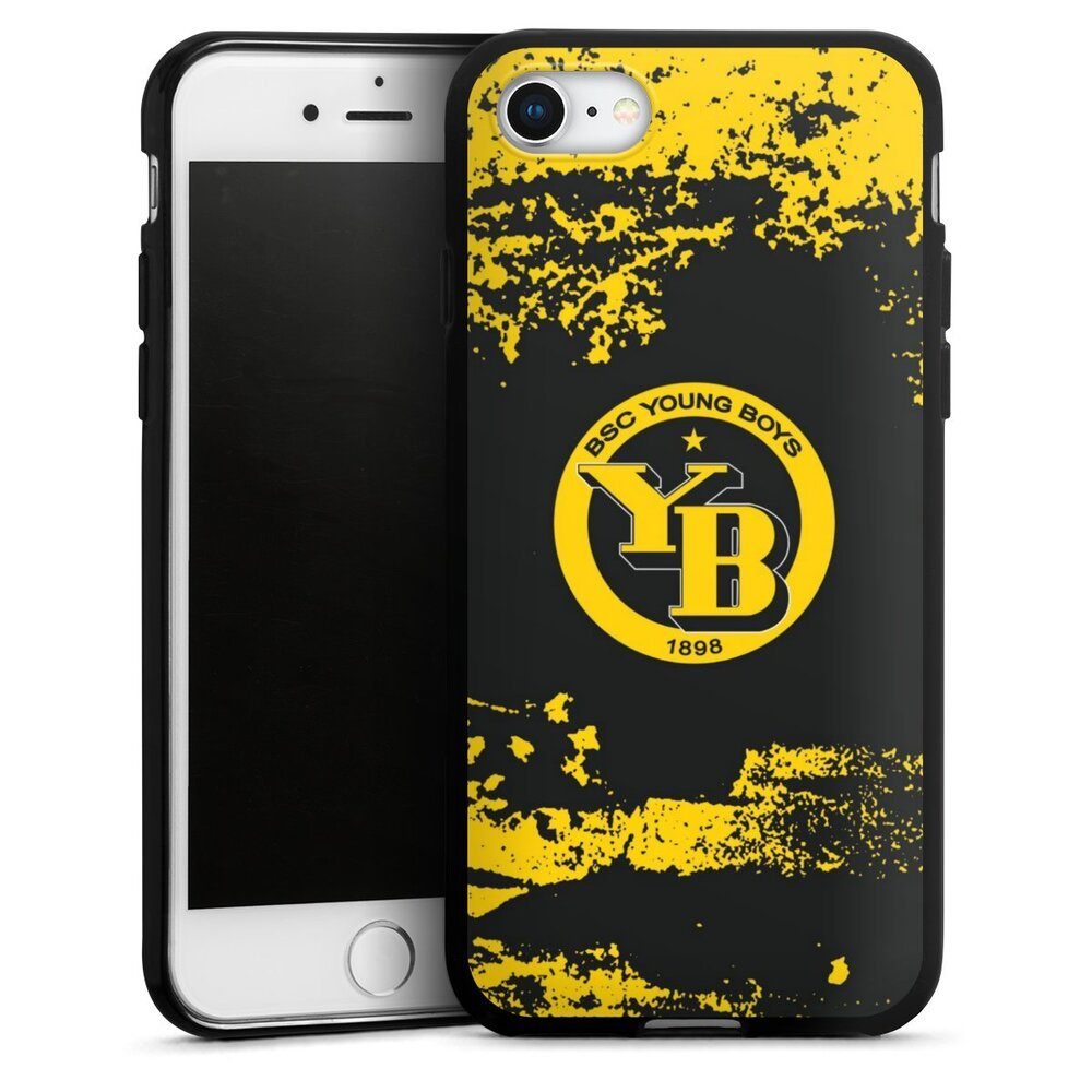 DeinDesign Handyhülle BSC Young Boys Offizielles Lizenzprodukt Fanartikel BSC YB Grunge, Apple iPhone SE (2020) Silikon Hülle Bumper Case Handy Schutzhülle