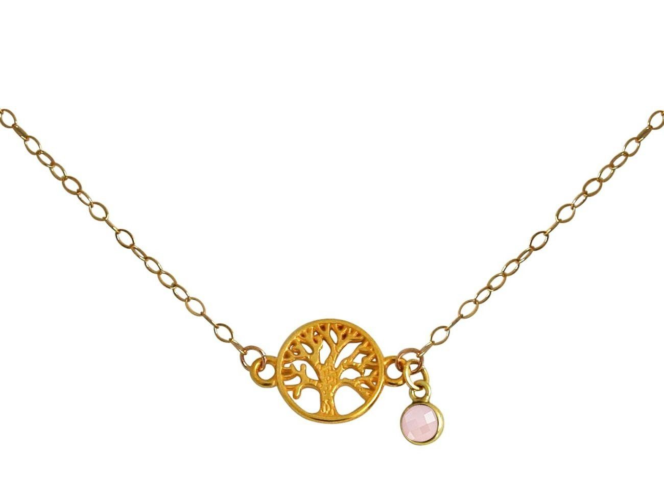 Gemshine Kette Mit Anhanger Yoga Lebensbaum Rose Made In Spain Online Kaufen Otto