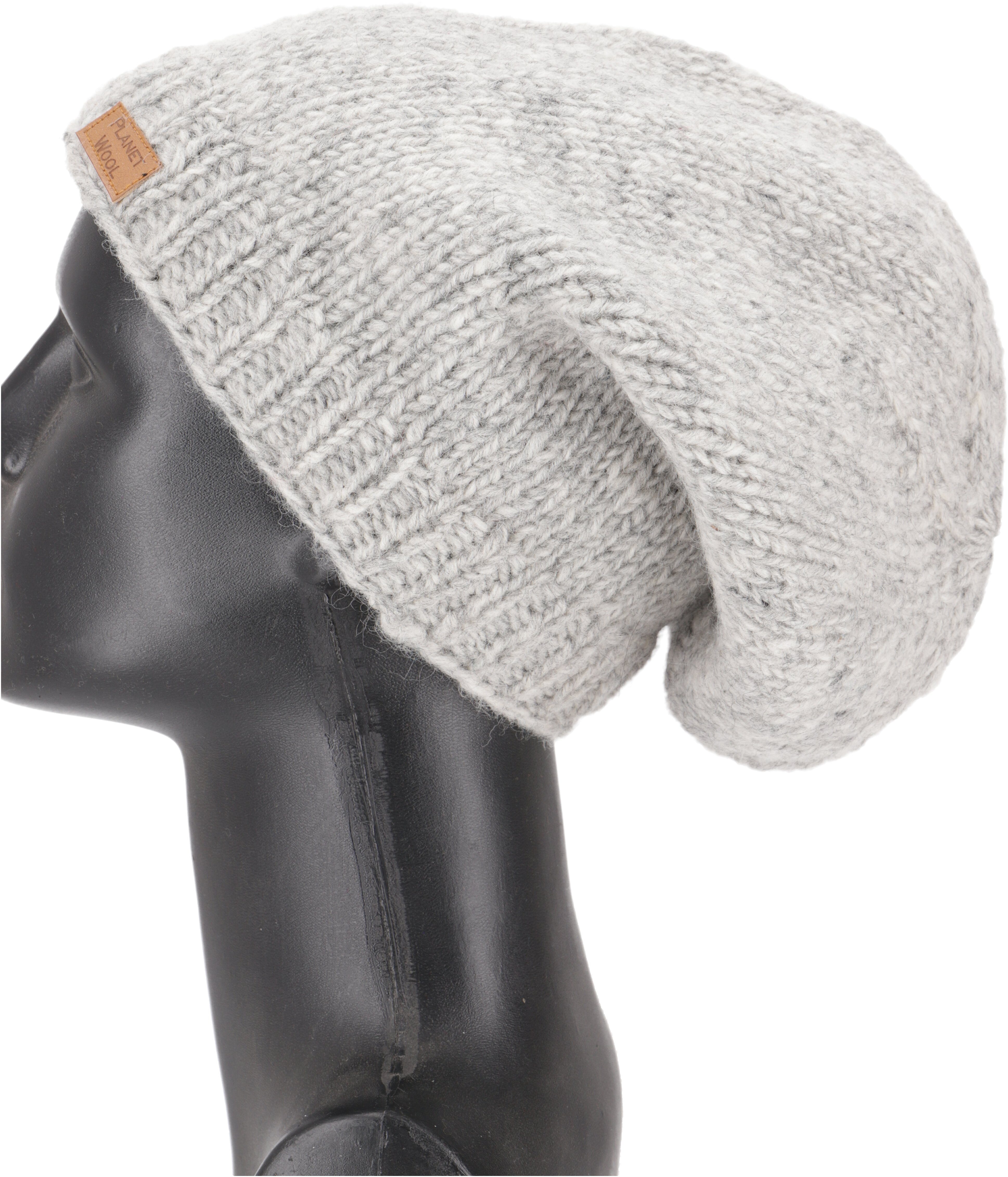 Strickmütze, Mütze, Strickmütze Beanie grau Guru-Shop Nepalmütze,..