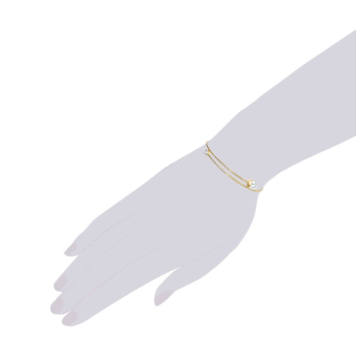 Lulu & Jane Perlenarmband gelbgold, Messing günstig online kaufen