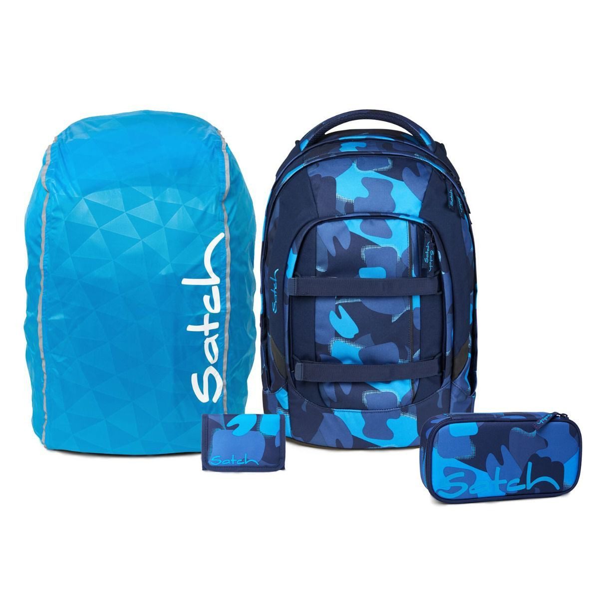 Satch Schulrucksack Pack (Streetwalk Edition, inkl. Schlamperbox, Geldbörse und Regenhülle)
