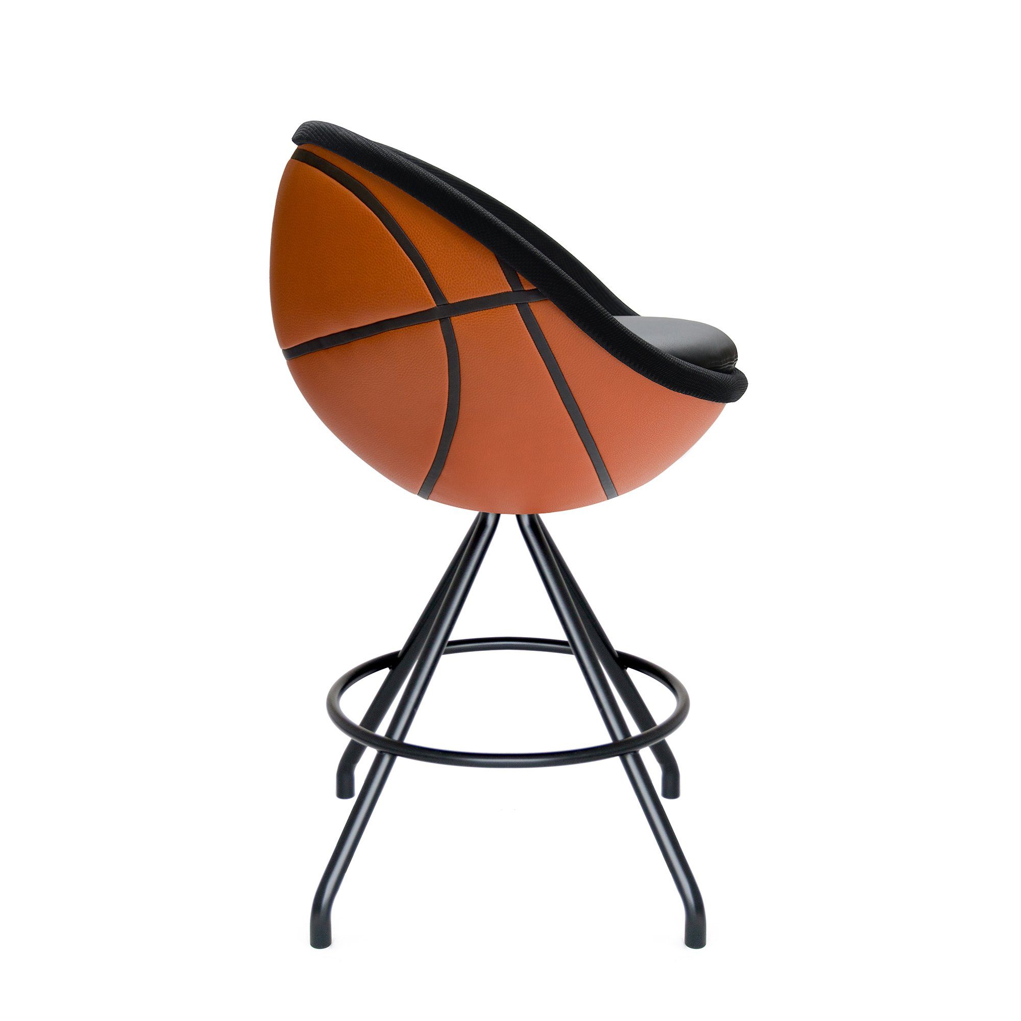 Barhocker LIEBEVOLLE Tresenhocker, MADE ALLNET IN INDIVIDUALISIERBAR Textilleder-schwarz lillus Basketball HANDARBEIT, GERMANY, und Bar-