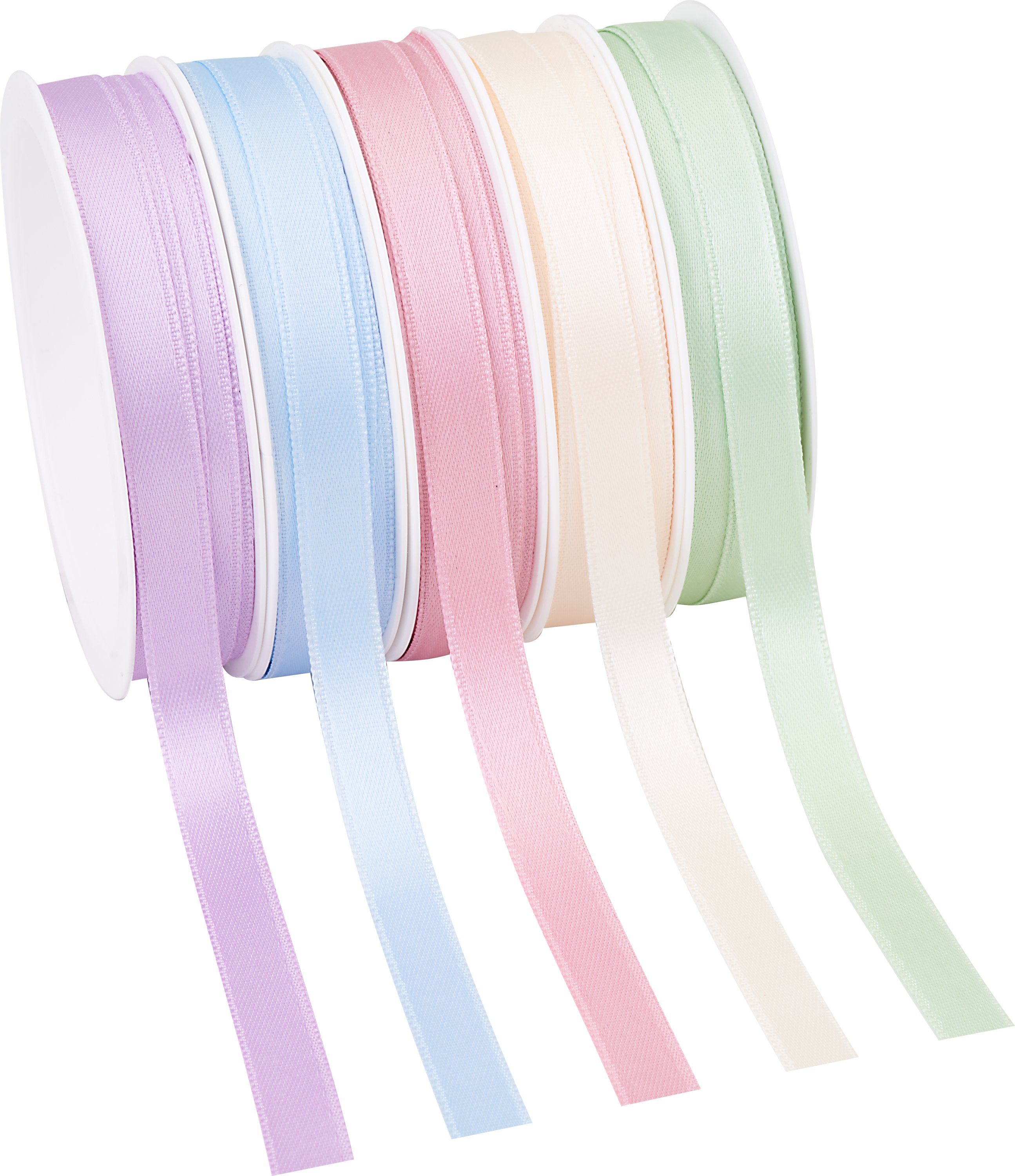 PRÄSENT Satinband Pastell, 3 m