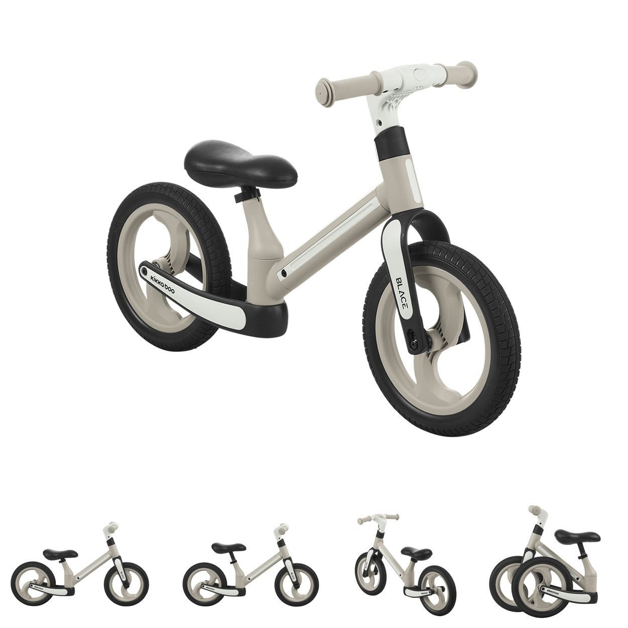 Kikkaboo Laufrad Blace 12 Zoll 12 Zoll Zoll, Einstellbar, Federung Vorderräder, faltbar, 12 Zoll Räder, bis 20 kg