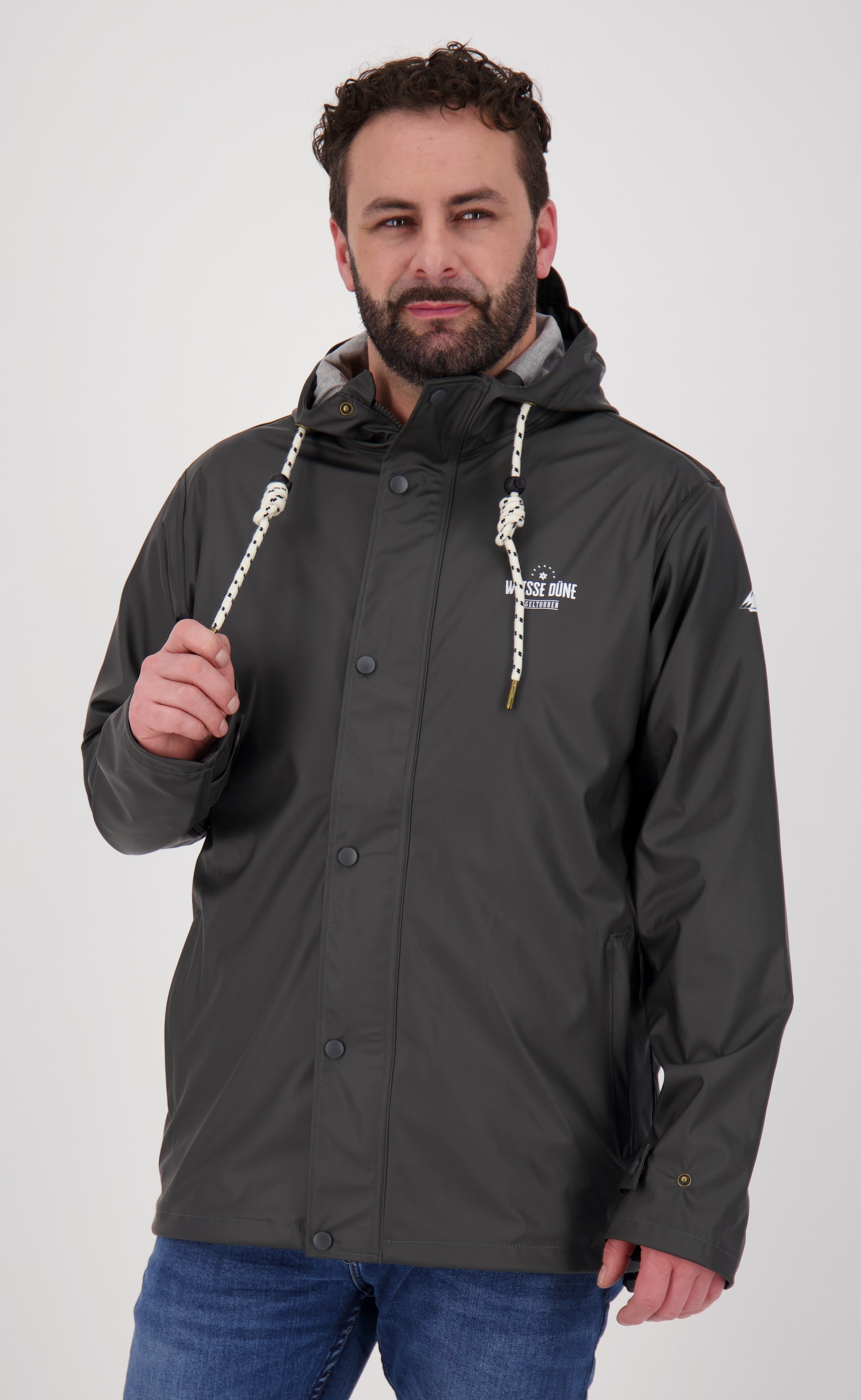 Weisse Düne Regenjacke NEPPERMIN MEN mit Kapuze und wasserdich verschweißten Nähten