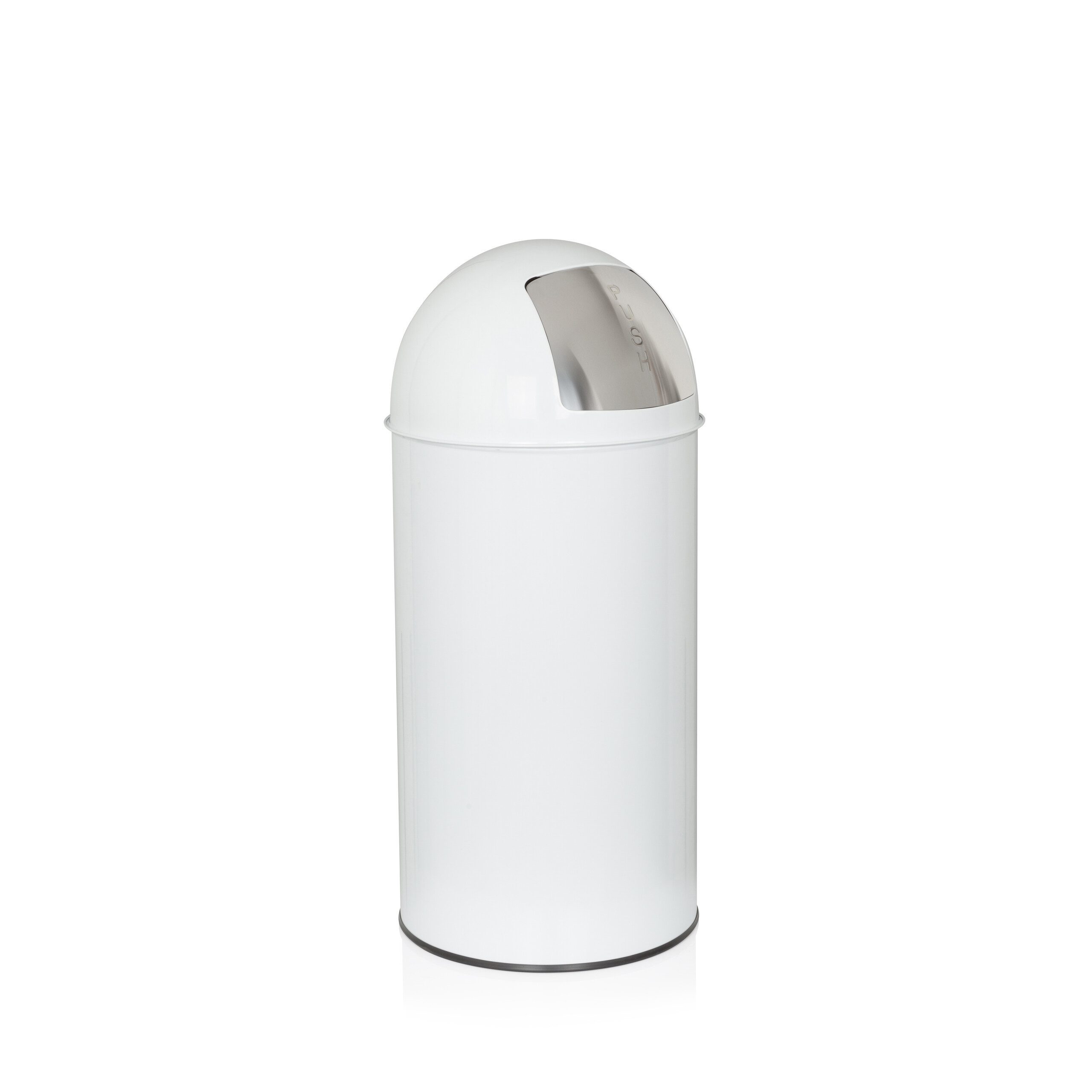 hjh OFFICE Mülleimer PUSH 35L Abfalleimer, 35 Liter, Abfalleimer mit Schwingdeckel, Papierkorb