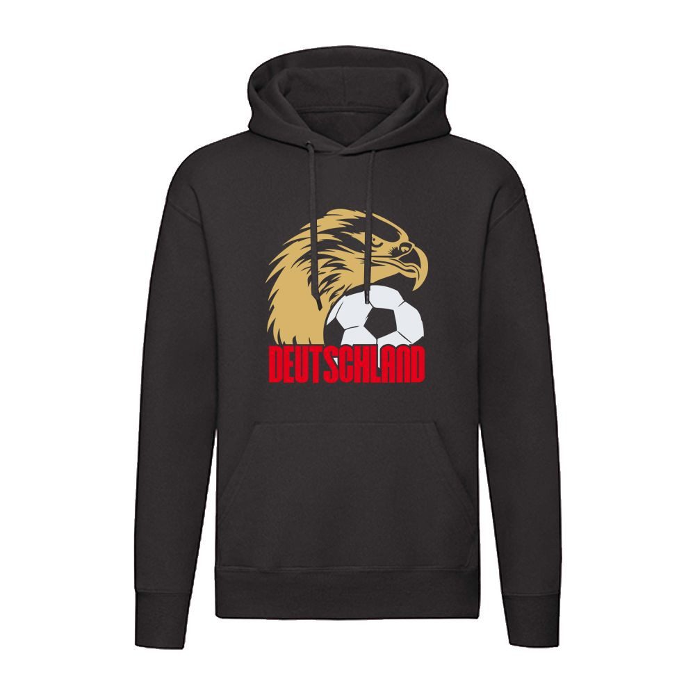 G-graphics Hoodie Deutschland – Adler – Fussball Unisex Pullover mit einem Motiv für den echten Fan