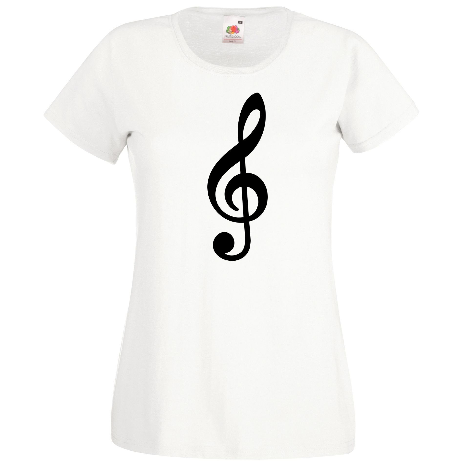 Youth Designz T-Shirt Notenschlüssel Damen T-Shirt günstig online kaufen