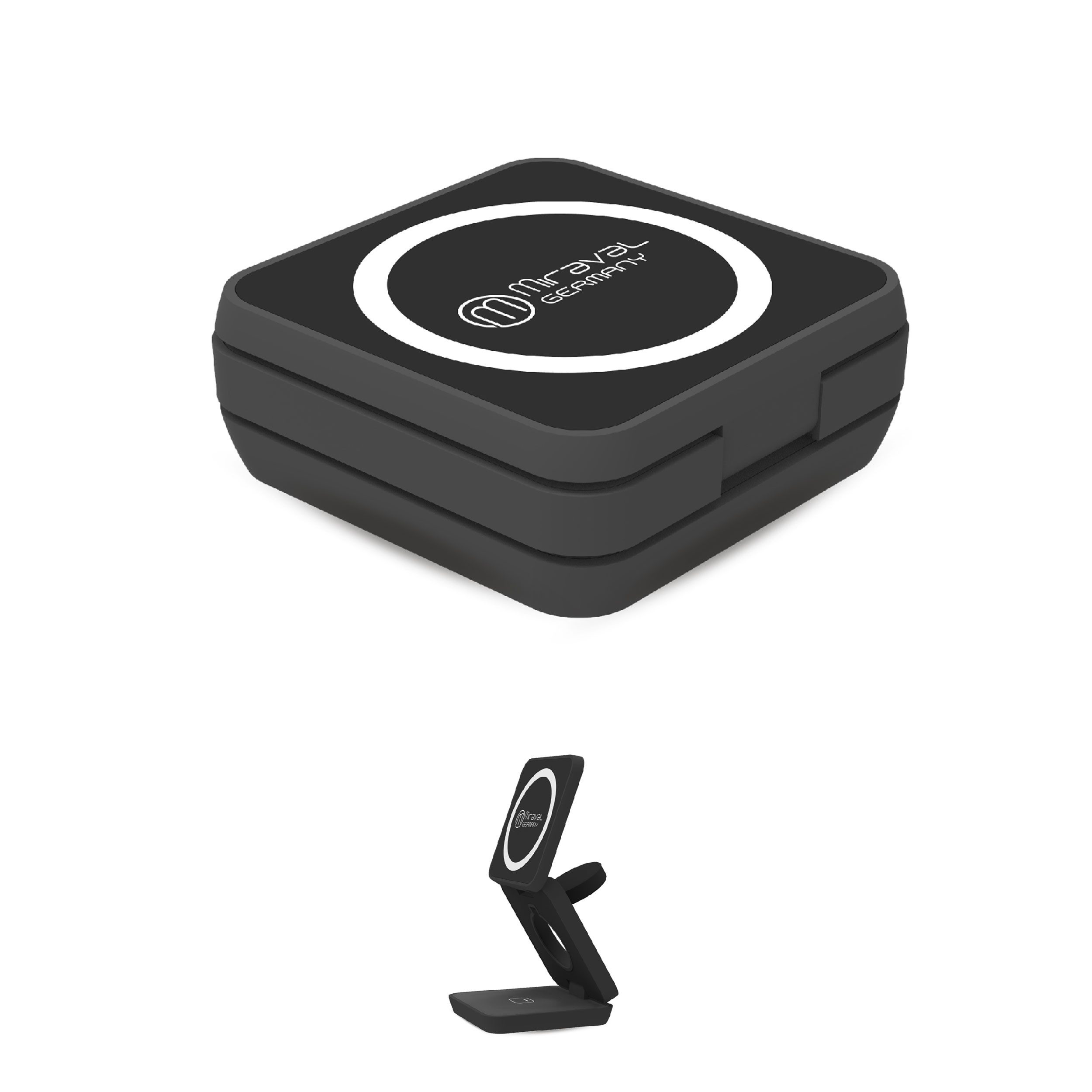 Miraval Faltbare 3 in1 Ladestation für kabelloses Laden Wireless Charger