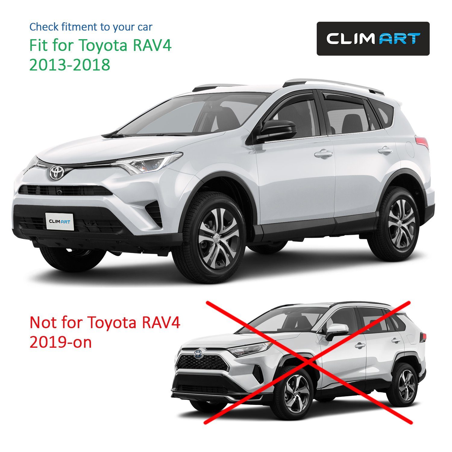 St) Toyota CLIM 2013-2018 Windabweiser Clim SUV RAV4 (4 mit Auto-Fußmatten ART Art für/kompatible