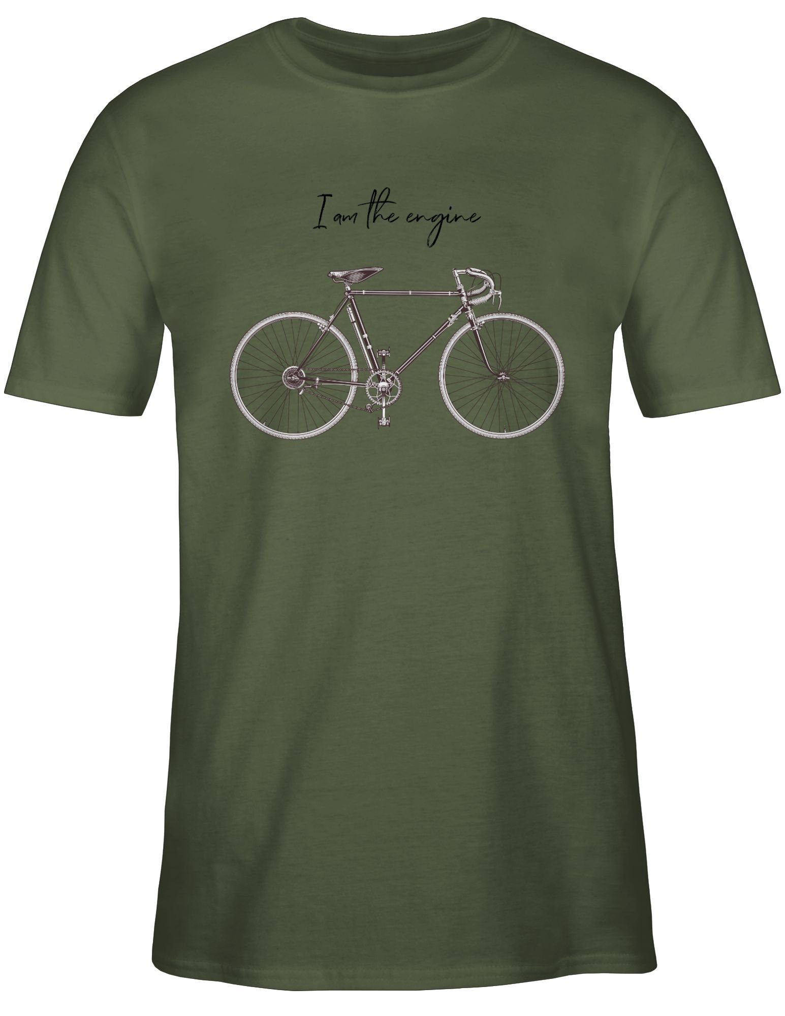 the T-Shirt engine Radsport - Grün - - tshirt geschenke Shirtracer army - fahrradshirt fahhrad am Fahrrad T-Shirt fahrradbekleidung Army I Premium 2 Bekleidung Herren -