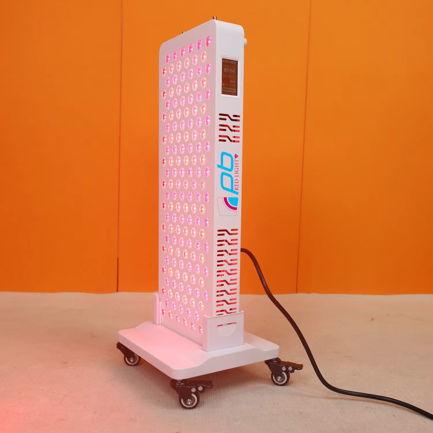 pb Red Light Rotlicht-Panel 2, Touchscreen, Fernbedienung, App, EMF-frei: 0,0 µT, 3 Jahre Garantie, 9 Wellenlängen (R+NIR+ Spectrum) 480, 590, 630, 660, 670, 810, 830, 850, 1060 nm, 8-tlg., Schutzbrille, Fernbedienung, Aufhängeset, Ständer, auch für Haustiere, Schmerzlinderung, Entzündungsreduktion, Muskelverspannung, Schlaf