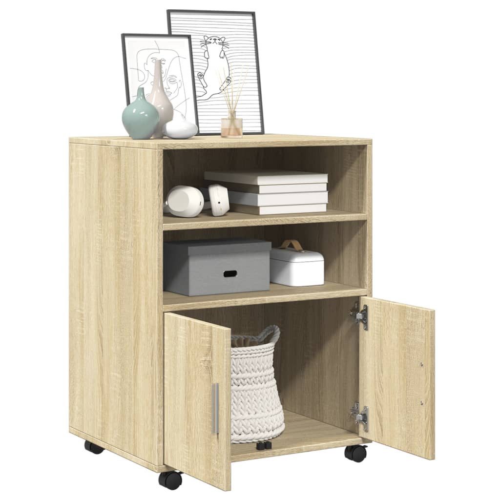 vidaXL Aktenschrank Rollschrank Sonoma-Eiche 60x48x81 cm günstig online kaufen