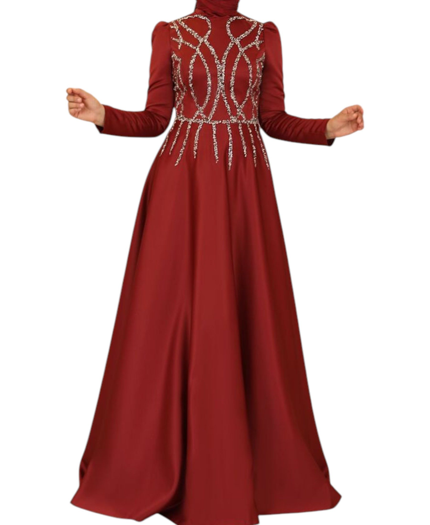 fashionshowcase Satinkleid Maxikleid in Satinoptik mit günstig online kaufen