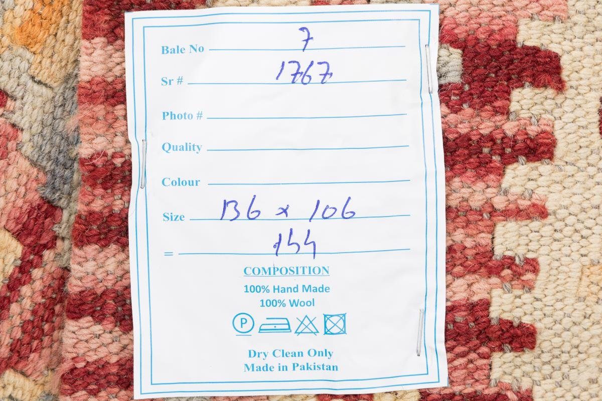 Orientteppich Kelim Afghan Handgewebter mm rechteckig, 106x136 Höhe: Orientteppich, 3 Nain Trading