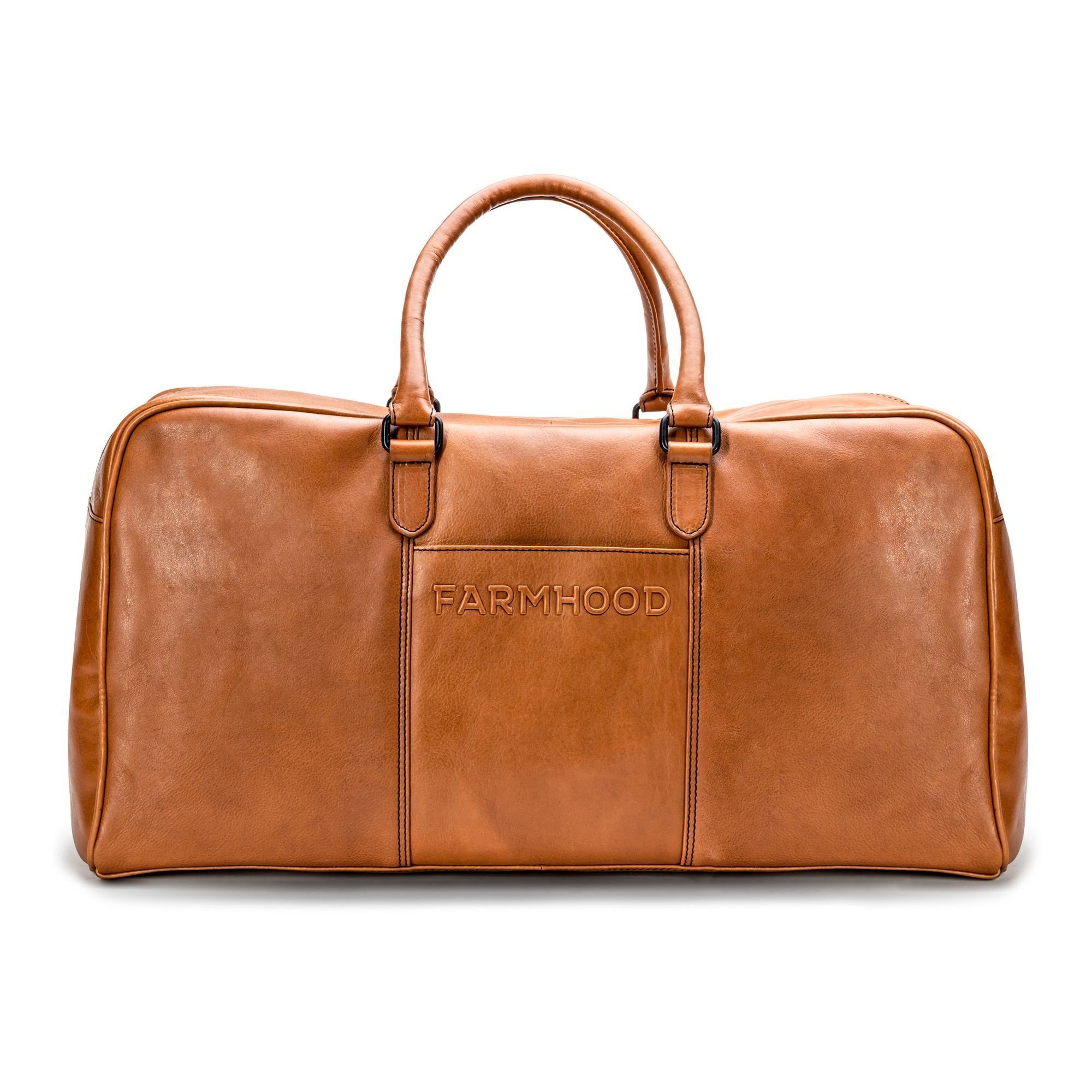 cognac Leder Farmhood Memphis, Weekender