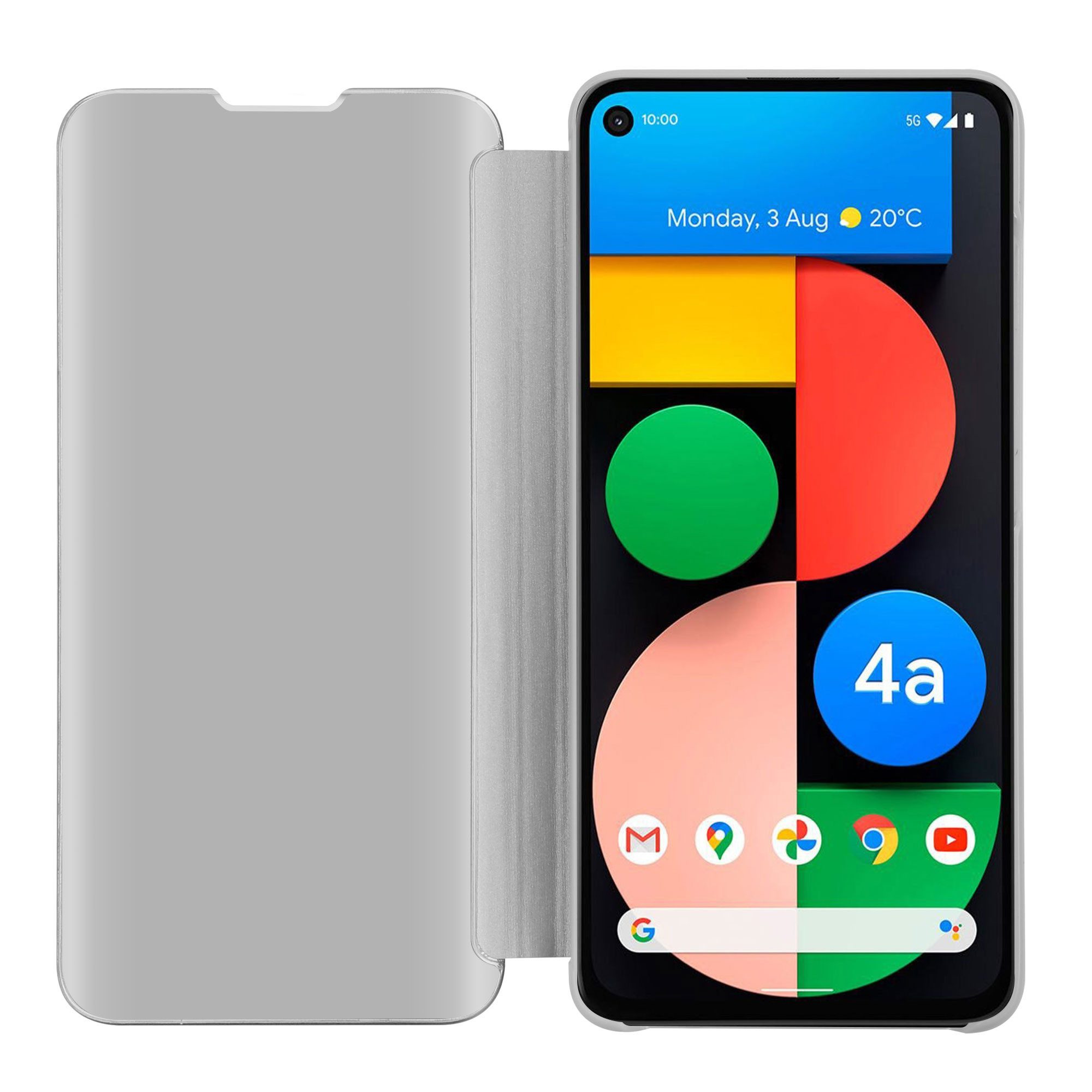 Cadorabo Handyhülle für Google PIXEL 4A Hülle Google PIXEL 4A, Klappbare Handy Schutzhülle - Hülle - mit Standfunktion und Kartenfach