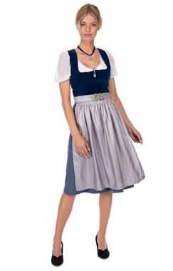 MarJo Trachtenkleid Midi Dirndl 2tlg. 65cm INKA saphir