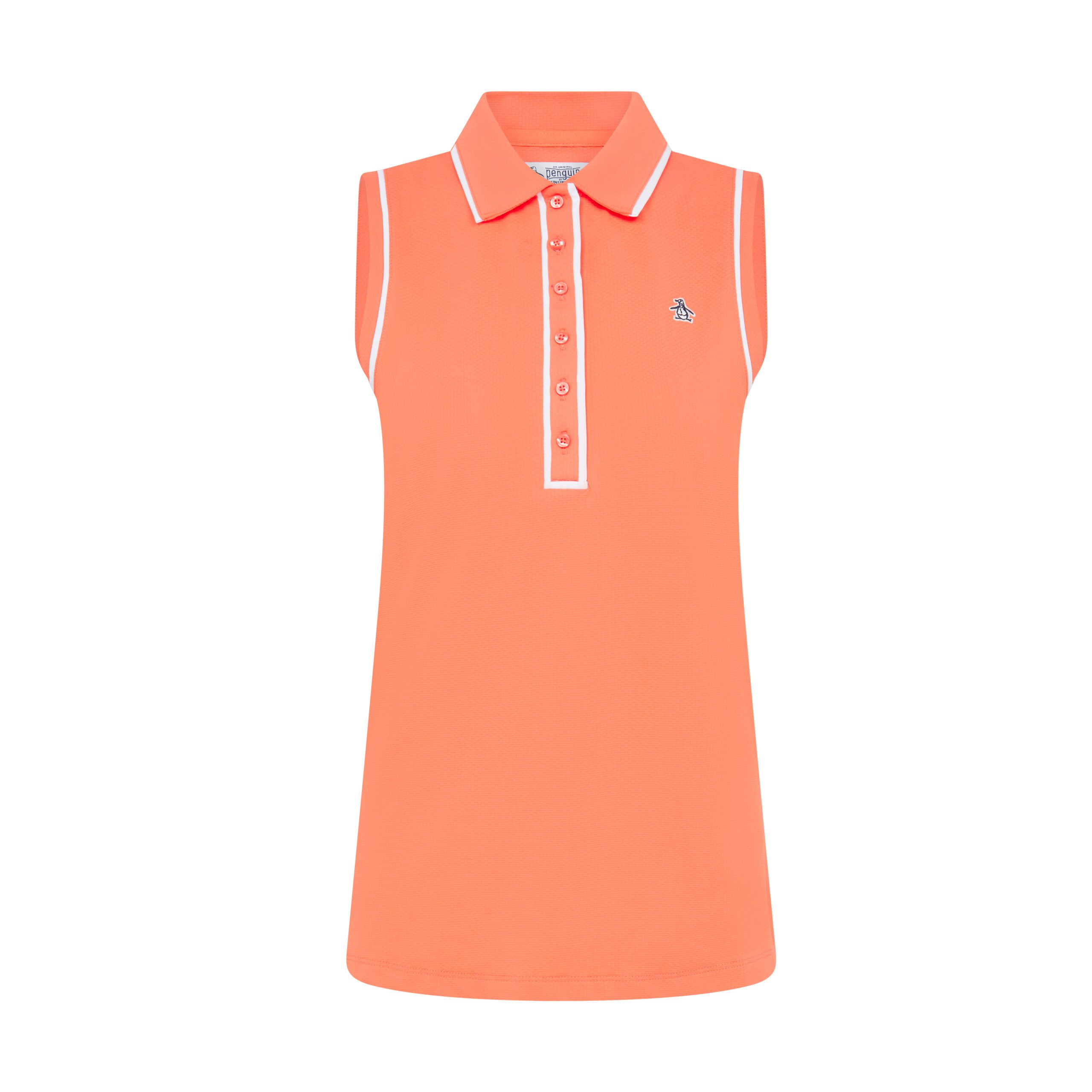 Poloshirt Original Penguin Golf Polo Veronica Sleeveless Coral Quartz Damen