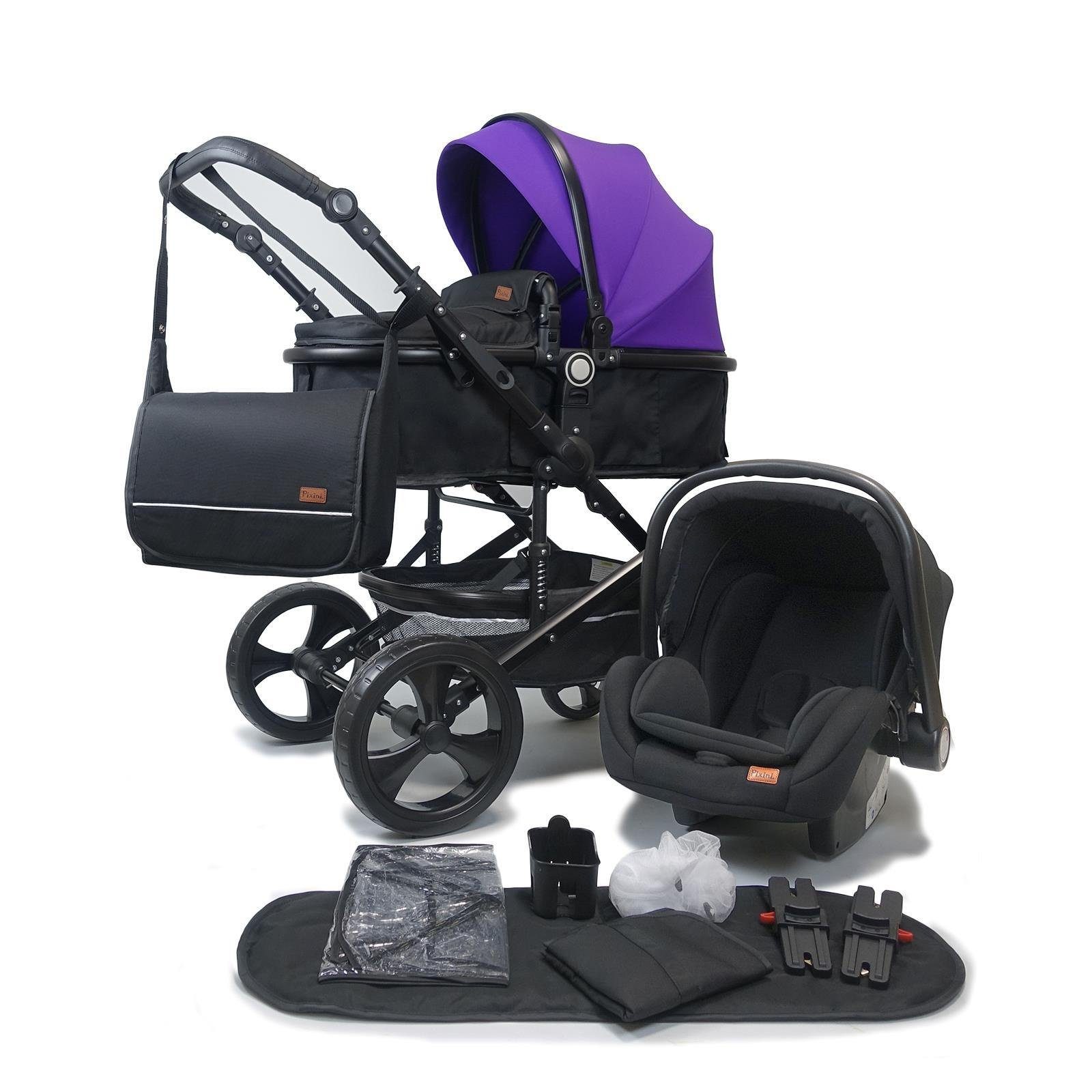 Pixini Kombi-Kinderwagen Pixini Kalani Kinderwagen 3in1 Set