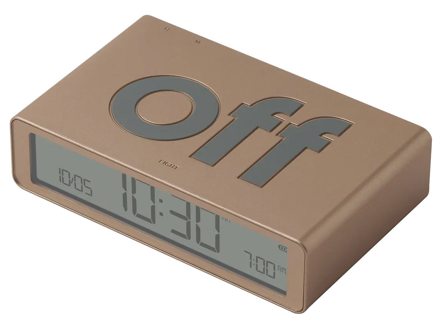 Lexon Quarzwecker Digital-Flip Classic Goldfarben