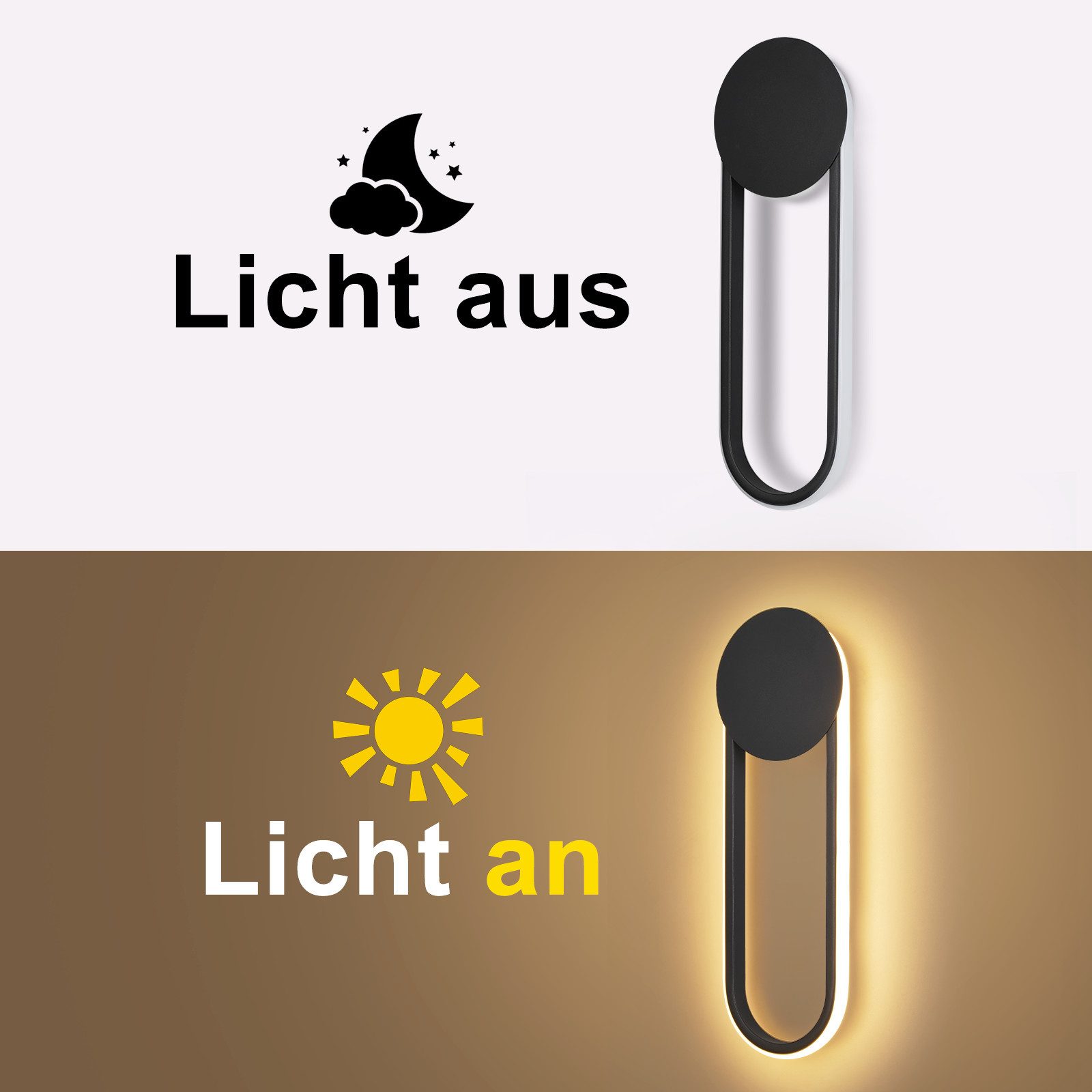 ZMH LED Wandleuchte Innen Wandlampe Flurlampe günstig online kaufen
