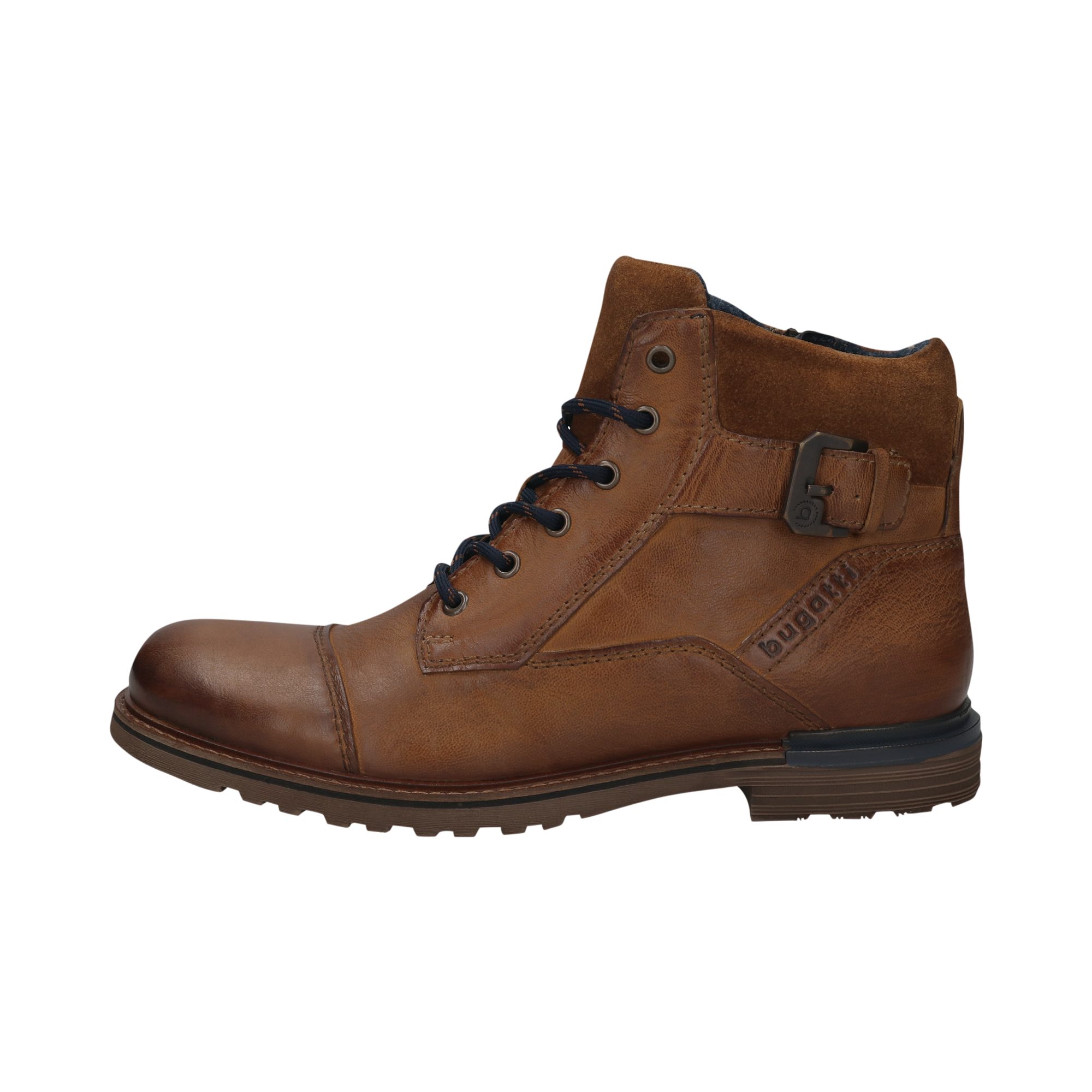 bugatti Schnürboots Stiefel, Winterboots, Workerboots mit modischer Zierschnalle