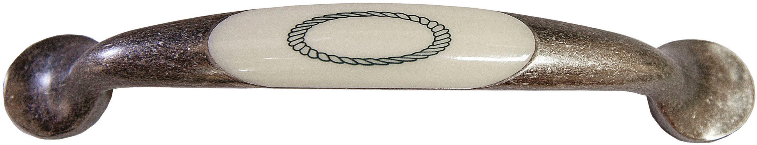 OTTO home Nachtkommode Evergreen, Maße: B/T/H 56/42/45cm, Soft-Close-Funktion (1 offenes Fach und 1 Schublade mit dekoriertem Metallgriff), im klassischen Landhausstil,FSC-zertifiziert,hochwertige UV Lackierung